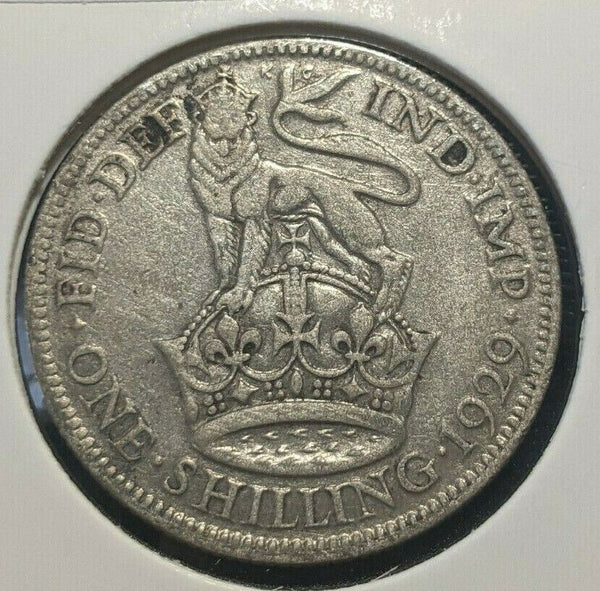 Great Britain 1929 Shilling 1/- KM# 833 Scratches #966 4A