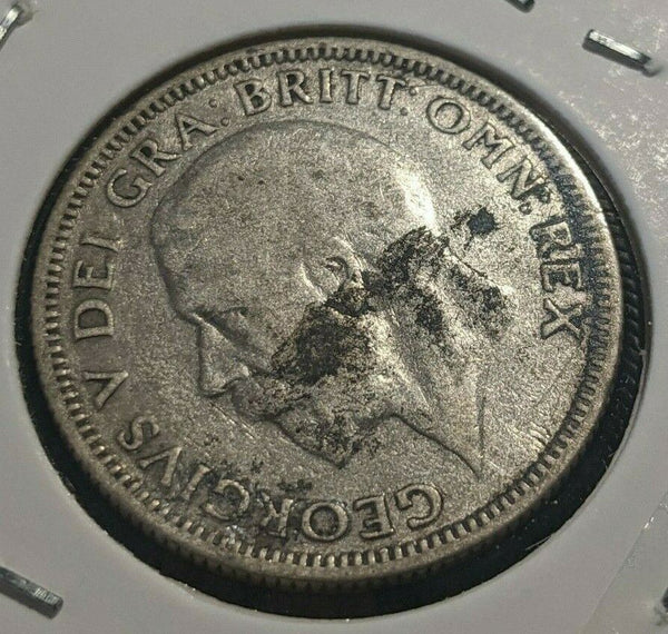 Great Britain 1929 Shilling 1/- KM# 833 Scratches #966 4A