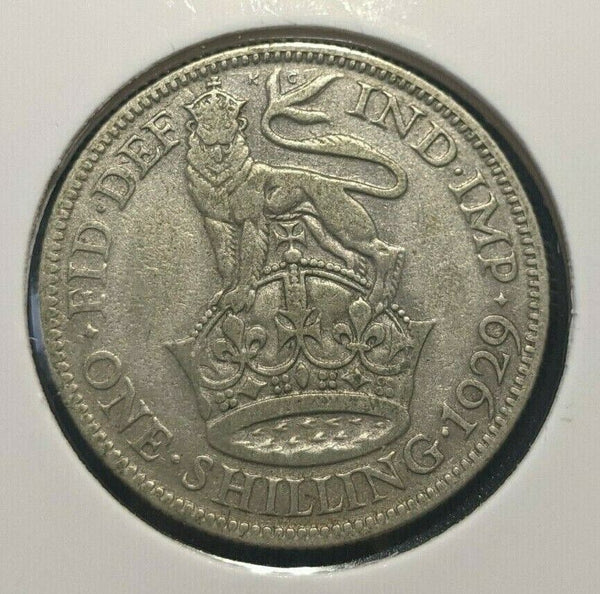 Great Britain 1929 Shilling 1/- KM# 833 Cleaned #933 4A