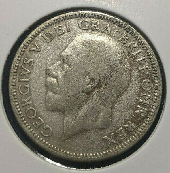 Great Britain 1929 Shilling 1/- KM# 833 Cleaned #933 4A