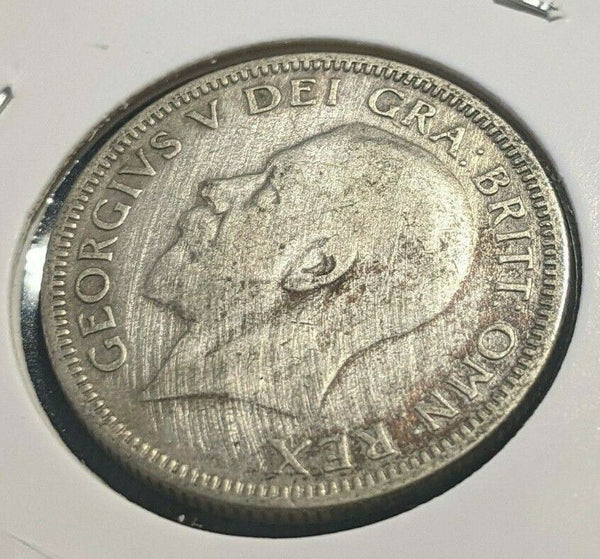 Great Britain 1929 Shilling 1/- KM# 833 Cleaned #933 4A