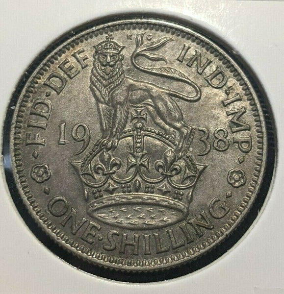 Great Britain 1938 Shilling 1/- KM# 853 Scratches #970 4A