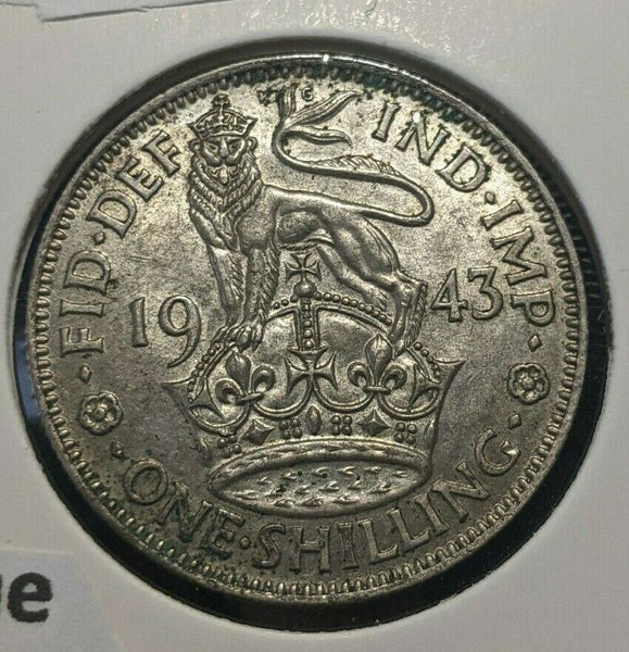 Great Britain 1943 Shilling 1/- KM# 853 Residue Scratches #963 4A