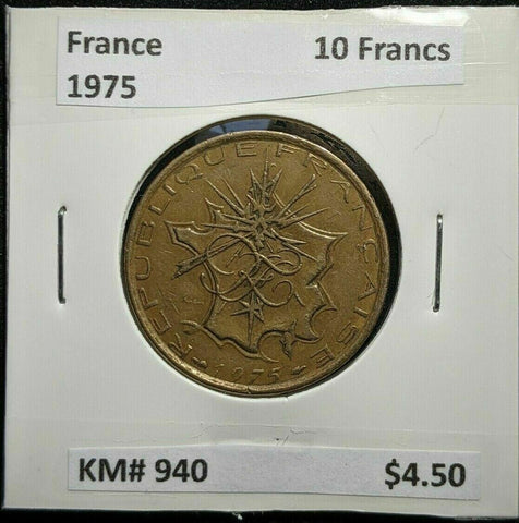 France 1975 10 Francs KM# 940 #965