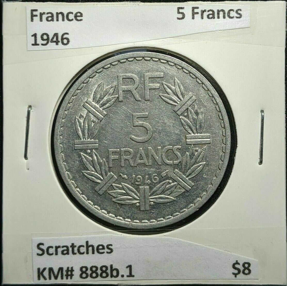 France 1946 5 Francs KM# 888b.1 Scratches #951