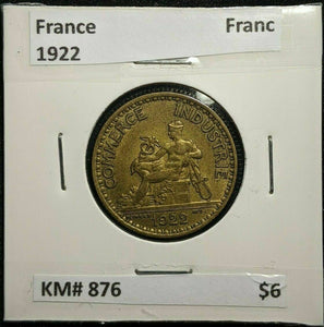 France 1922 Franc KM# 876 #806