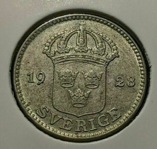 Sweden 1928 25 Ore KM# 785 Rim Damage #412