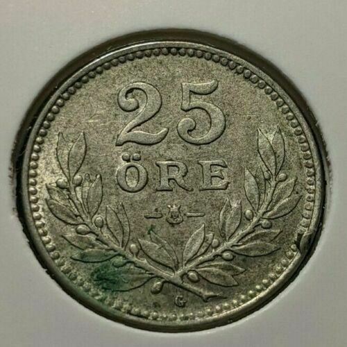 Sweden 1928 25 Ore KM# 785 Rim Damage #412