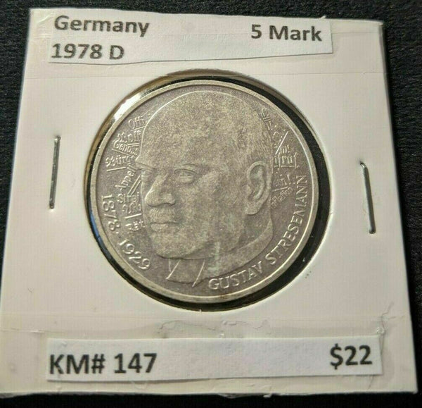 Germany 1978 D 5 Mark KM# 147 #749  8B