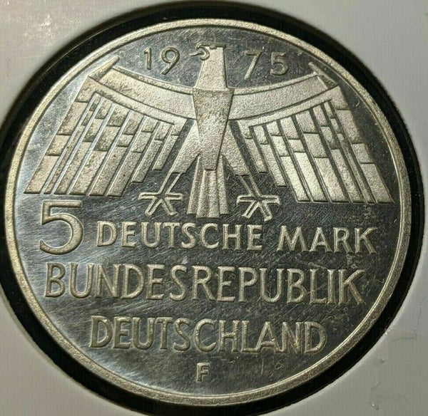 Germany Proof 1975 F 5 Mark KM# 142.1 #760  8B