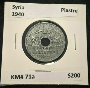 Syria 1940 Piastre KM# 71a #251	#20B