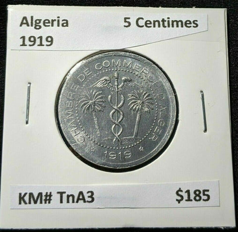 Algeria 1919 5 Centimes KM# TnA3 #140   #15A