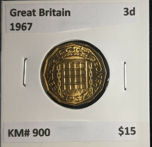 Great Britain 1967 3d Threepence KM# 900 #0890 5A