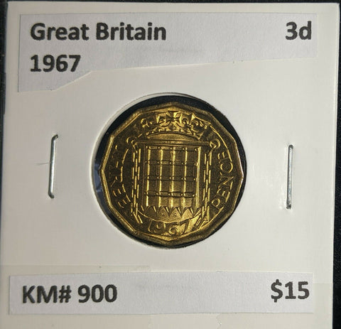 Great Britain 1967 3d Threepence KM# 900 #0986 5A