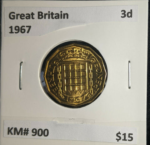 Great Britain 1967 3d Threepence KM# 900 #0891 5A