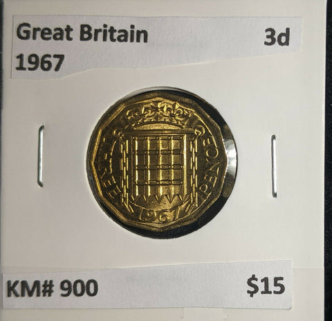 Great Britain 1967 3d Threepence KM# 900 #0998 5A