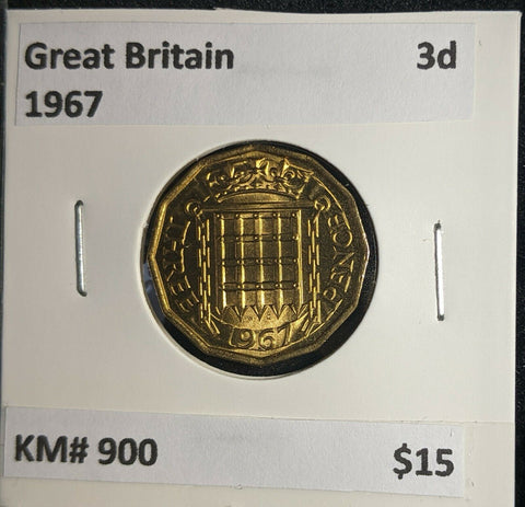 Great Britain 1967 3d Threepence KM# 900 #0988 5A