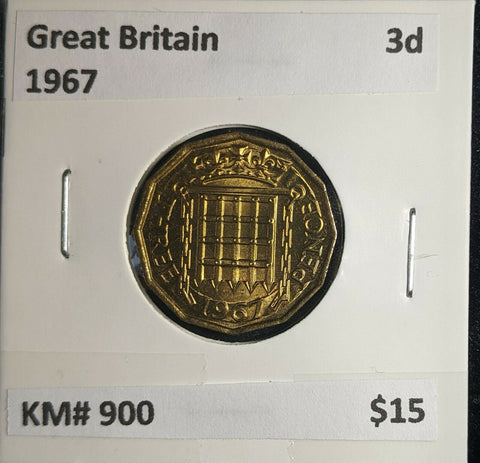 Great Britain 1967 3d Threepence KM# 900 #0894 5B