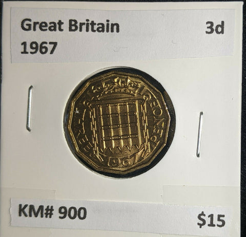 Great Britain 1967 3d Threepence KM# 900 #0896 5B