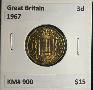 Great Britain 1967 3d Threepence KM# 900 #0893 5B