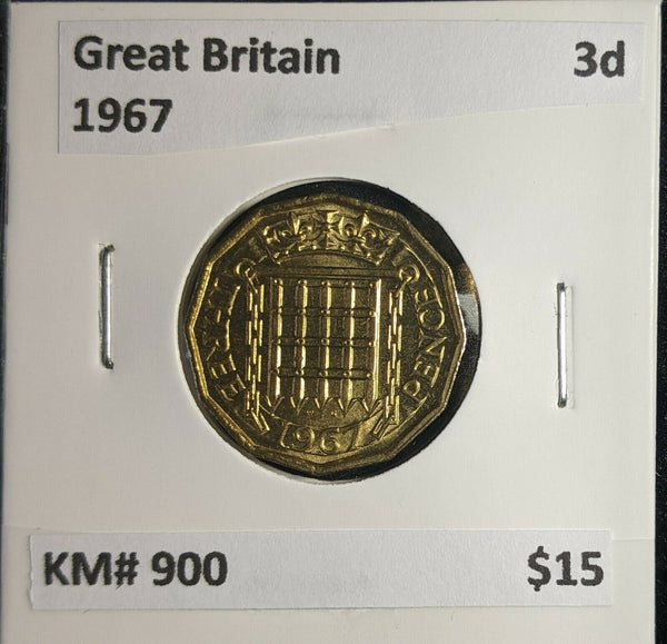 Great Britain 1967 3d Threepence KM# 900 #0892 5B