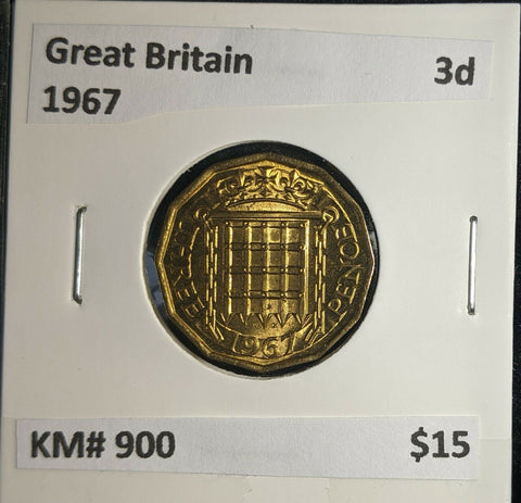 Great Britain 1967 3d Threepence KM# 900 #0992 5B