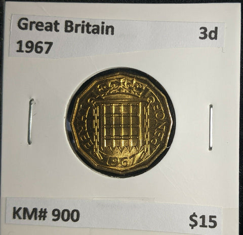 Great Britain 1967 3d Threepence KM# 900 #0957 5B