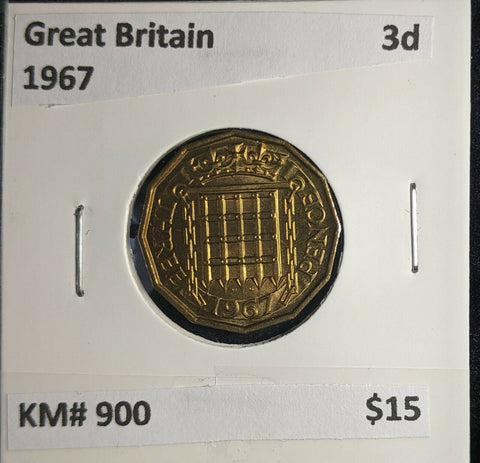 Great Britain 1967 3d Threepence KM# 900 #0960 5B