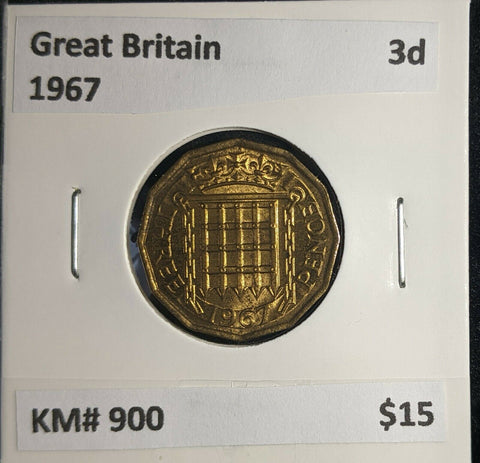 Great Britain 1967 3d Threepence KM# 900 #0967 5A