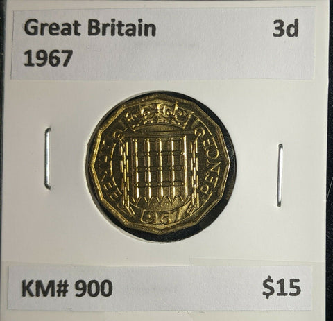 Great Britain 1967 3d Threepence KM# 900 #0954 5A