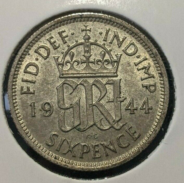 Great Britain 1944 6 Pence Sixpence 6d KM# 852 Scratches #974 4C