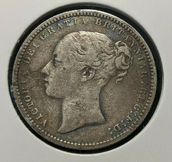 Great Britain 1874 Die 49 Shilling 1/- KM# 734.2 Scratches #010 4B