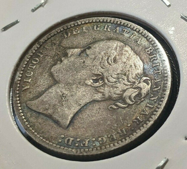 Great Britain 1874 Die 49 Shilling 1/- KM# 734.2 Scratches #010 4B