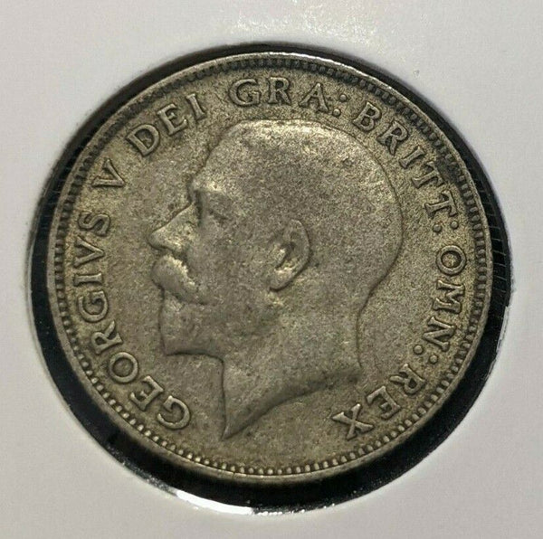 Great Britain 1921 6 Pence Sixpence 6d KM# 815a.1 Scratches #347 4B