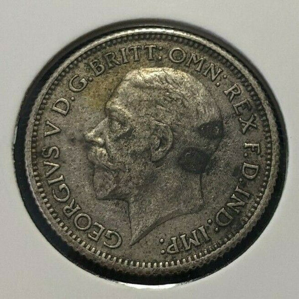 Great Britain 1929 6 Pence Sixpence 6d KM# 832 Scratches #346 4B