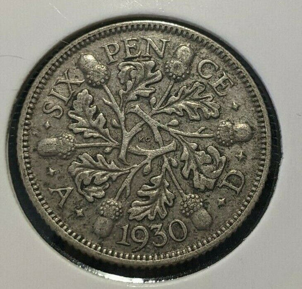 Great Britain 1930 6 Pence Sixpence 6d KM# 832 Scratches #355 4B