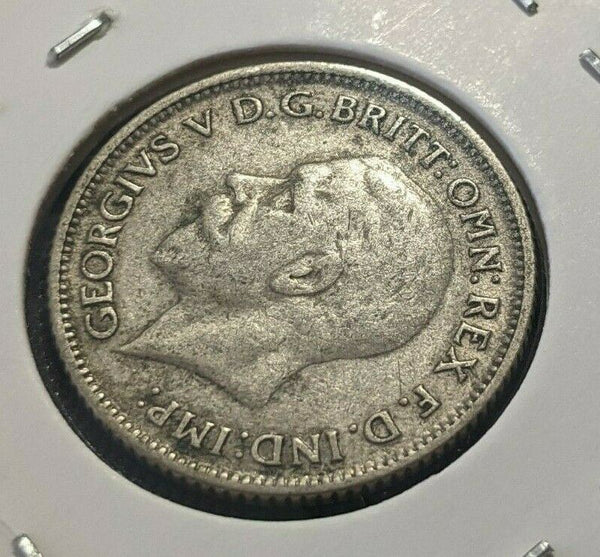 Great Britain 1930 6 Pence Sixpence 6d KM# 832 Scratches #355 4B