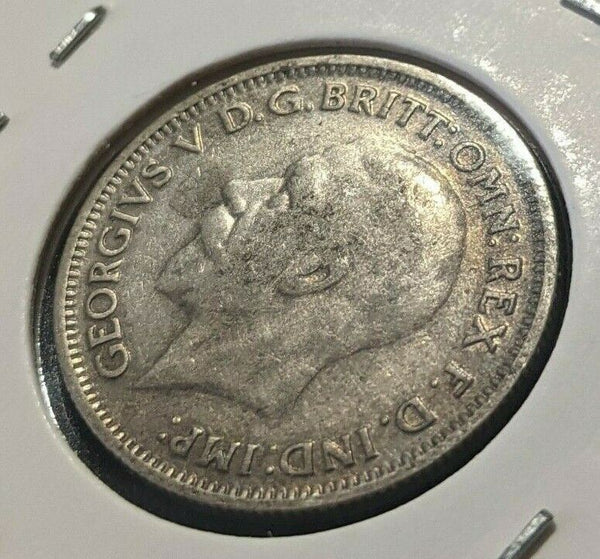 Great Britain 1934 6 Pence Sixpence 6d KM# 832 Scratches #988 4B