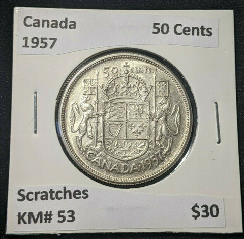 Canada 1957 50 Cents KM# 53 Scratches #423 5C