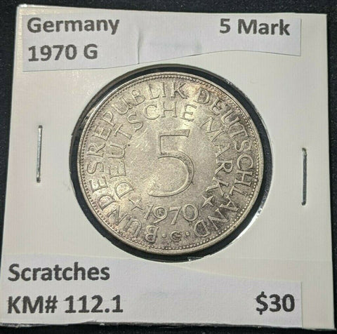 Germany 1970 G 5 Mark KM# 112.1 Scratches #600 5C