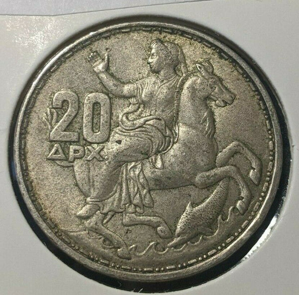 Greece 1960 20 Drachmai KM# 85 Scratches #615 6A