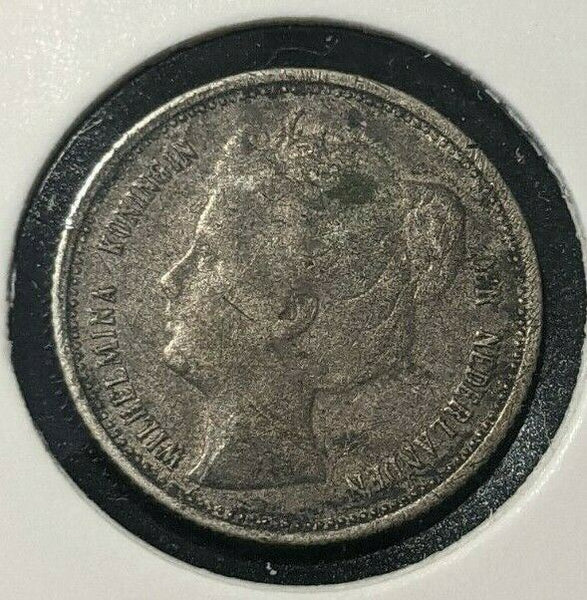 Netherlands 1901 10 Cents KM# 119 Scratches #512 6B