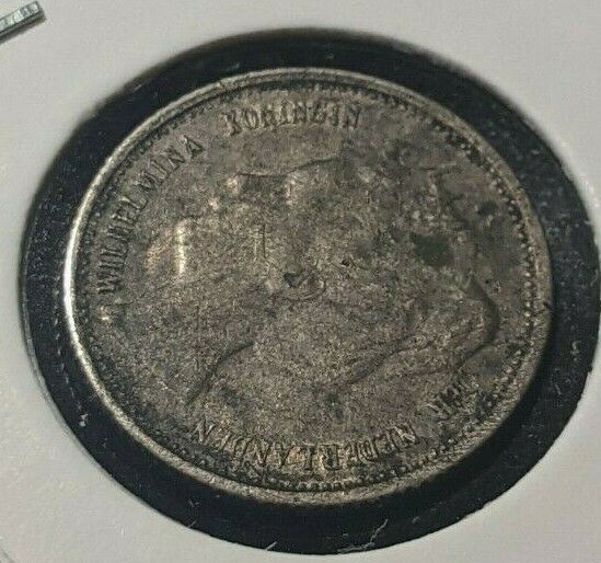 Netherlands 1901 10 Cents KM# 119 Scratches #512 6B