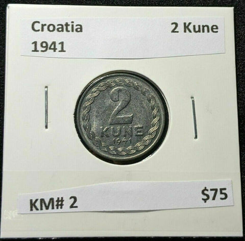 Croatia 1941 2 Kune KM# 2 #144