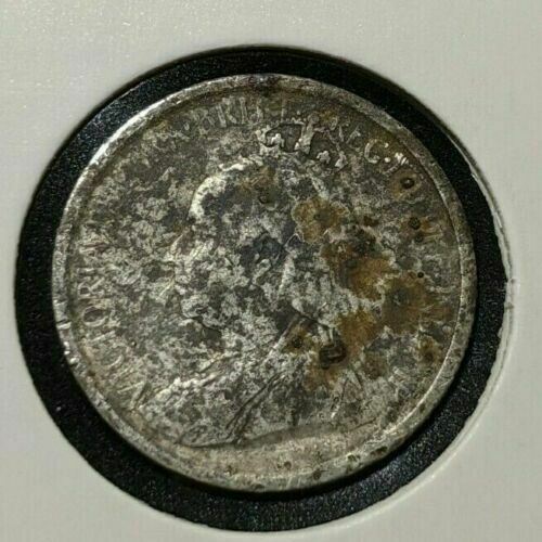 Cyprus 1901 3 Piastres Fire Damage KM# 4 #550  #11A