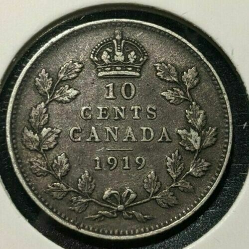 Canada 1919 10 Cents KM# 23 Scratch #1111    #9B