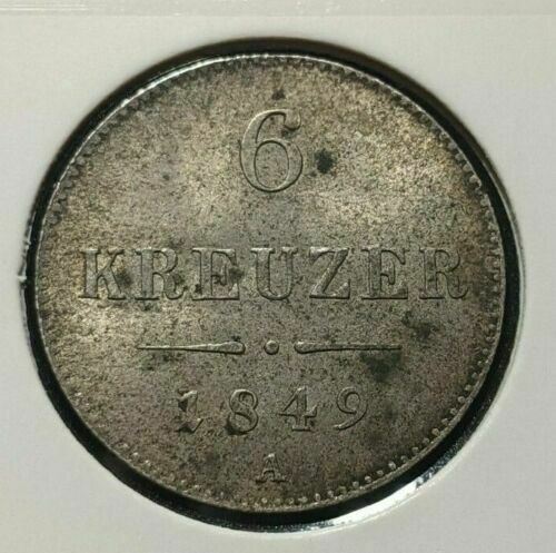 Austria 1849 A 6 Kreuzer KM# 2200 #02   #12C