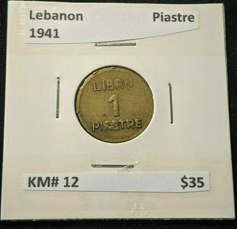 Lebanon 1941 Piastre KM# 12 #354  #15A