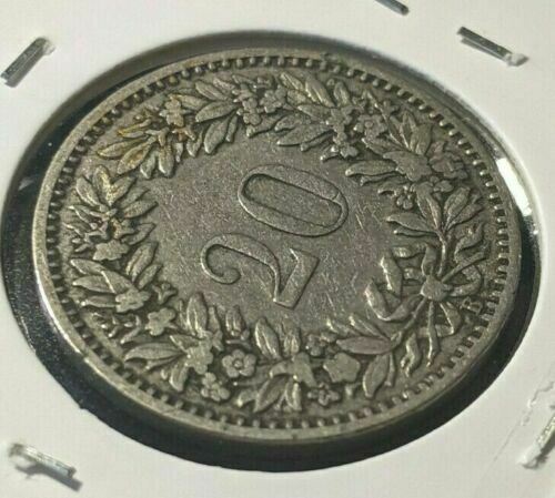 Switzerland 1898 B 20 Rappen KM# 29 Scratches #1946   #12B