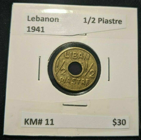 Lebanon 1941 1/2 Piastre KM# 11 #342  #15A